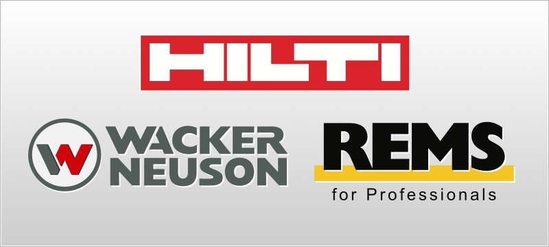 Logo HILTI REMS Wacker Neuson